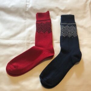 Red and Blue Patterned Socks from Banana Republic